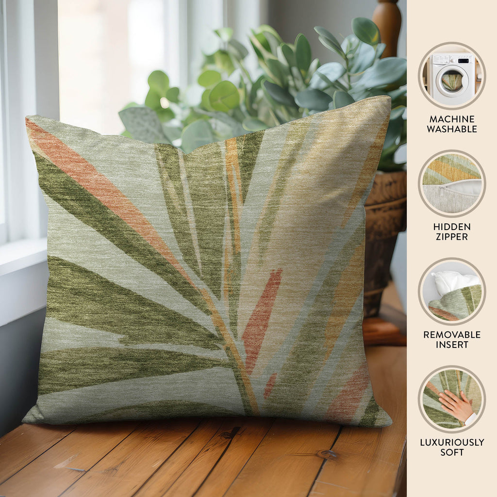 Aloha AH9 Celery Chenille Decorative Pillow
