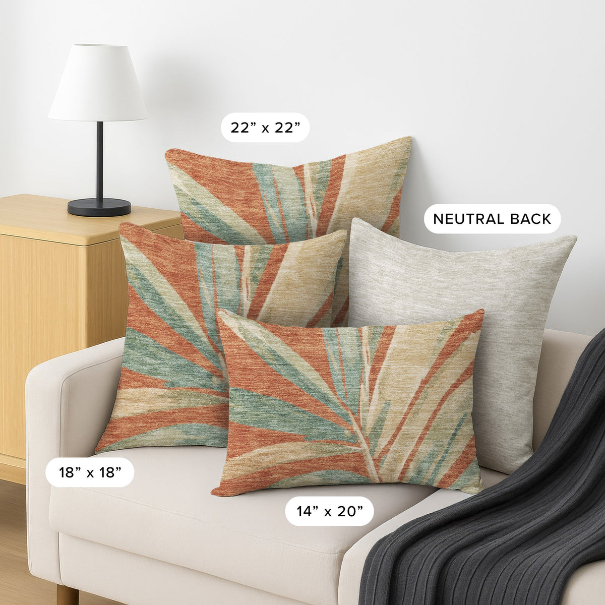Aloha AH9 Terracotta Chenille Decorative Pillow