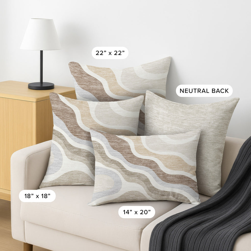 Bluewater BW10 Ivory Chenille Decorative Pillow