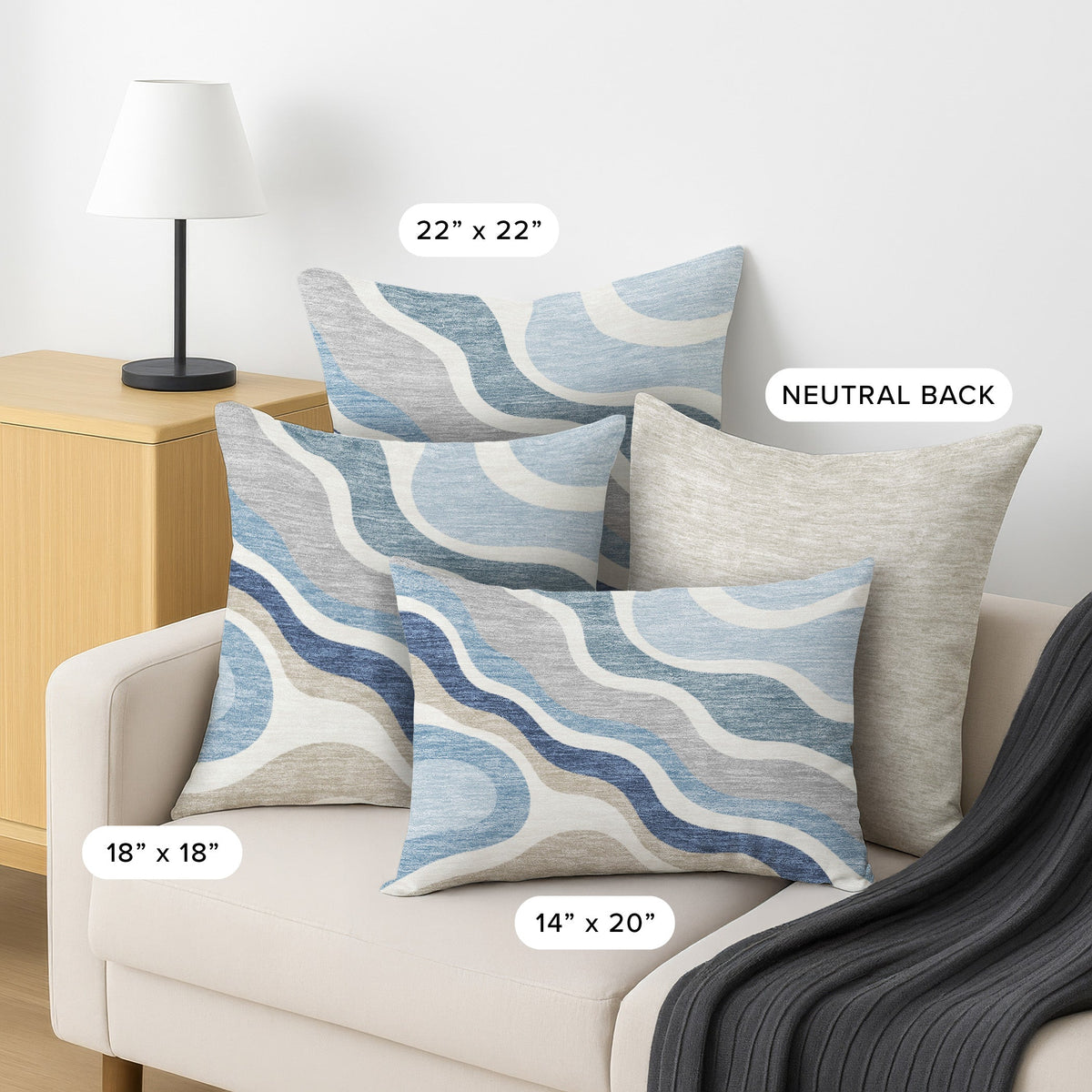Bluewater BW10 Sky Chenille Decorative Pillow
