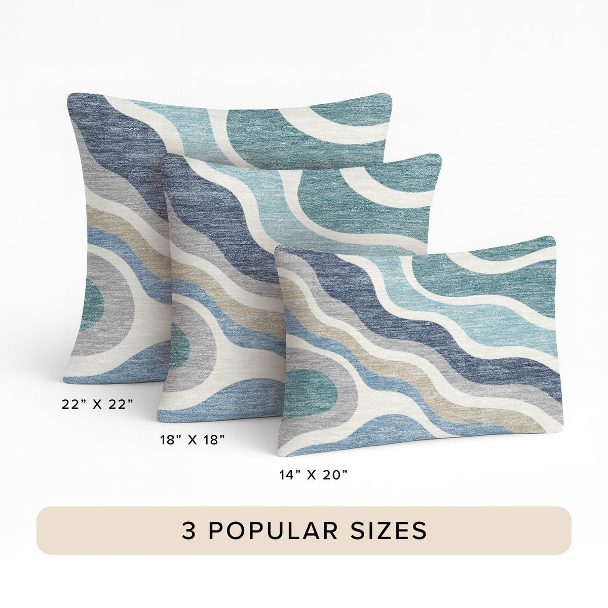 Bluewater BW10 Teal Chenille Decorative Pillow