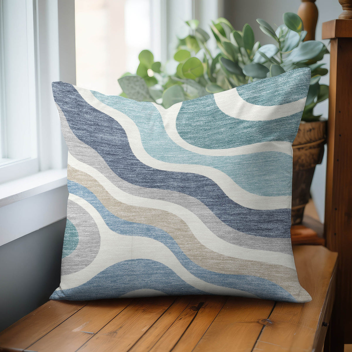 Bluewater BW10 Teal Chenille Decorative Pillow