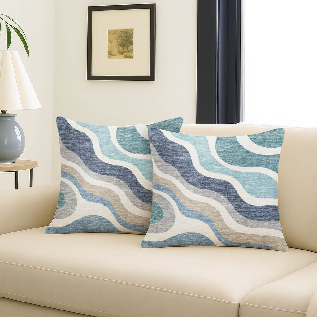 Bluewater BW10 Teal Chenille Decorative Pillow