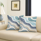 Bluewater BW10 Teal Chenille Decorative Pillow