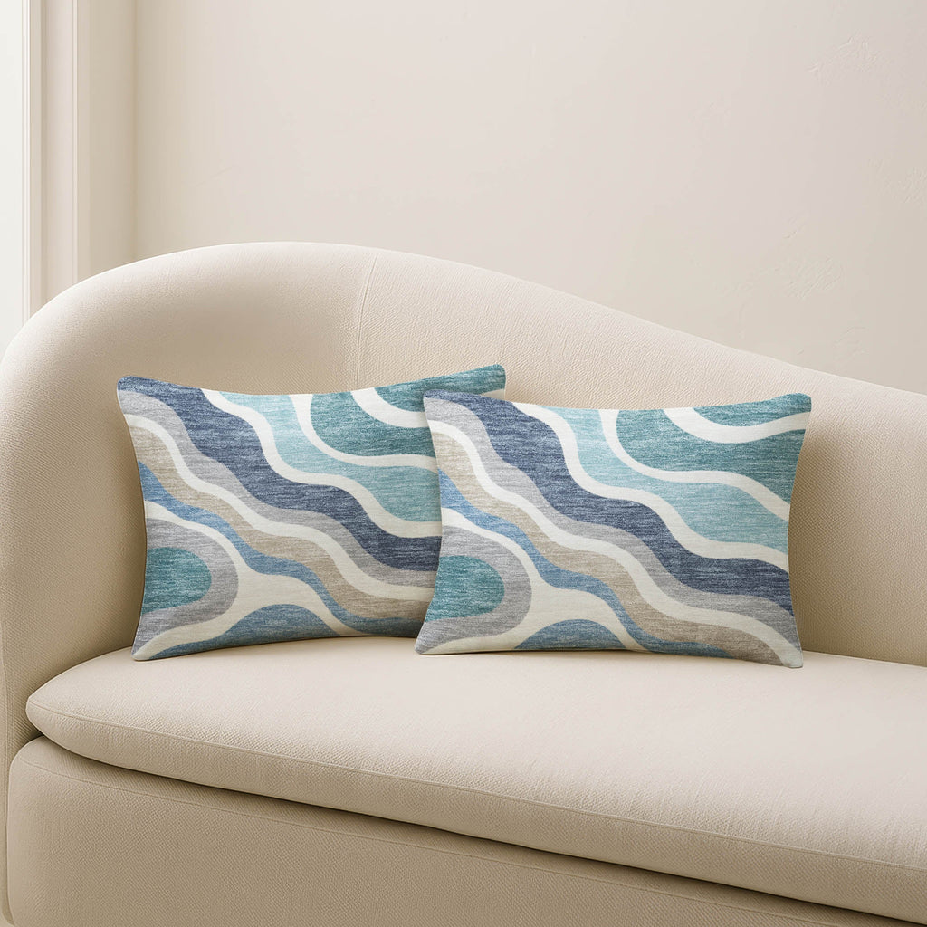 Bluewater BW10 Teal Chenille Decorative Pillow