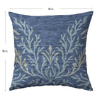 Bluewater BW11 Blue Chenille Decorative Pillow