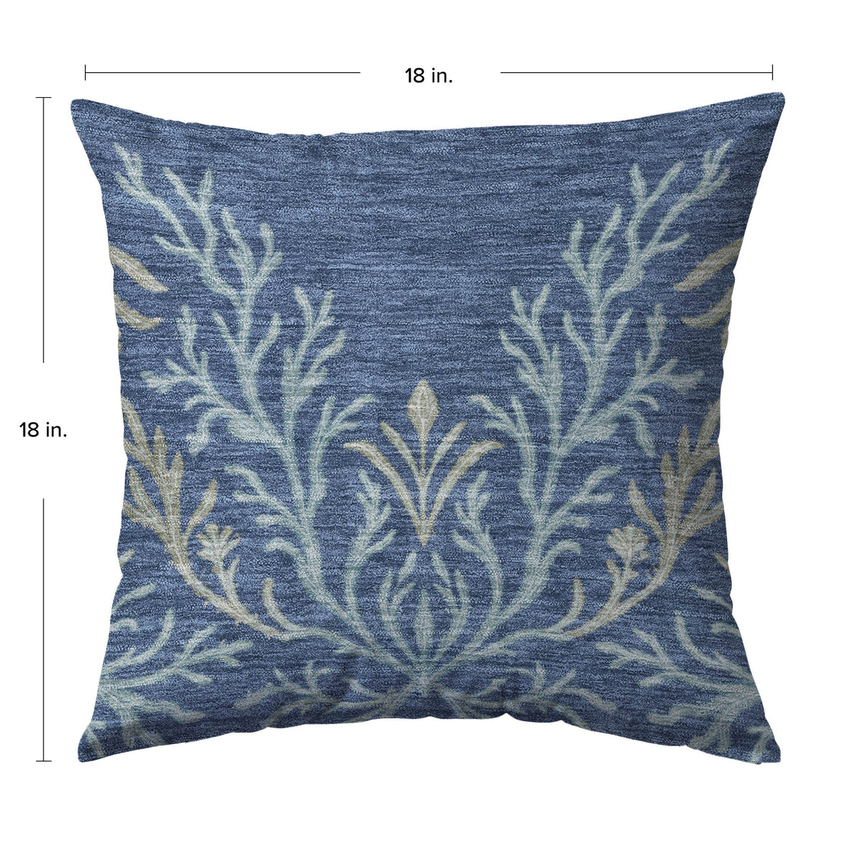 Bluewater BW11 Blue Chenille Decorative Pillow