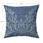 Bluewater BW11 Blue Chenille Decorative Pillow