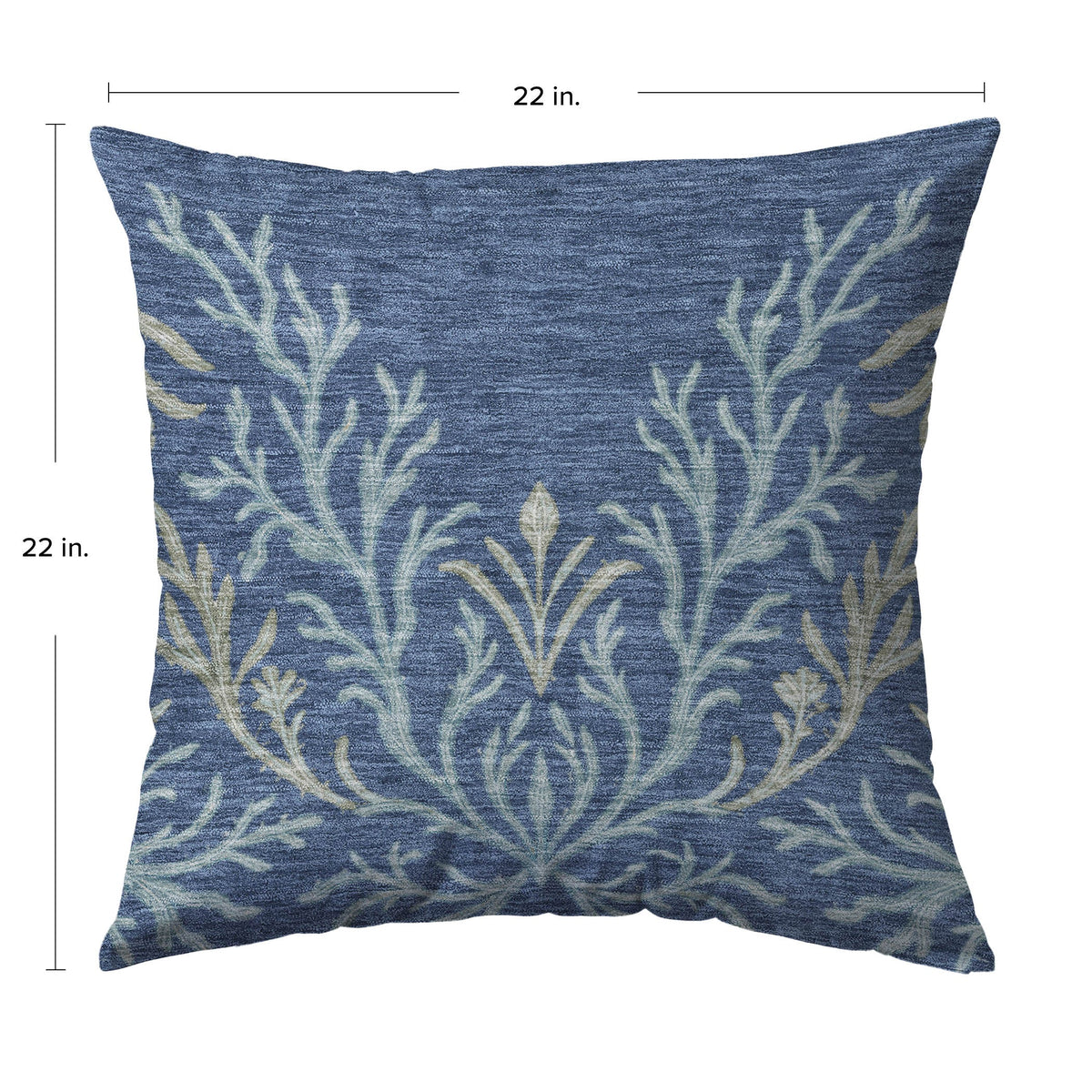 Bluewater BW11 Blue Chenille Decorative Pillow