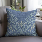 Bluewater BW11 Blue Chenille Decorative Pillow