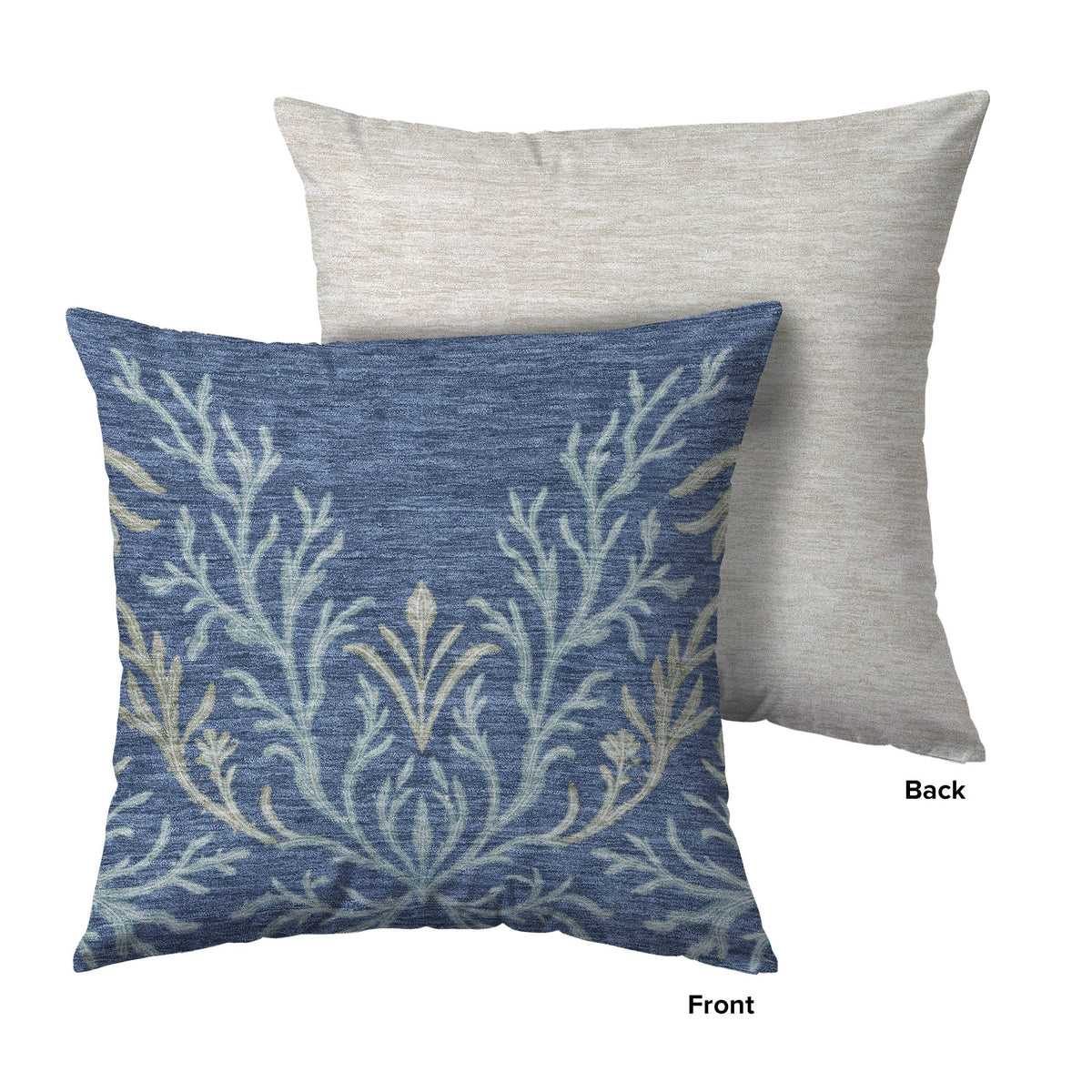 Bluewater BW11 Blue Chenille Decorative Pillow