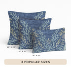 Bluewater BW11 Blue Chenille Decorative Pillow