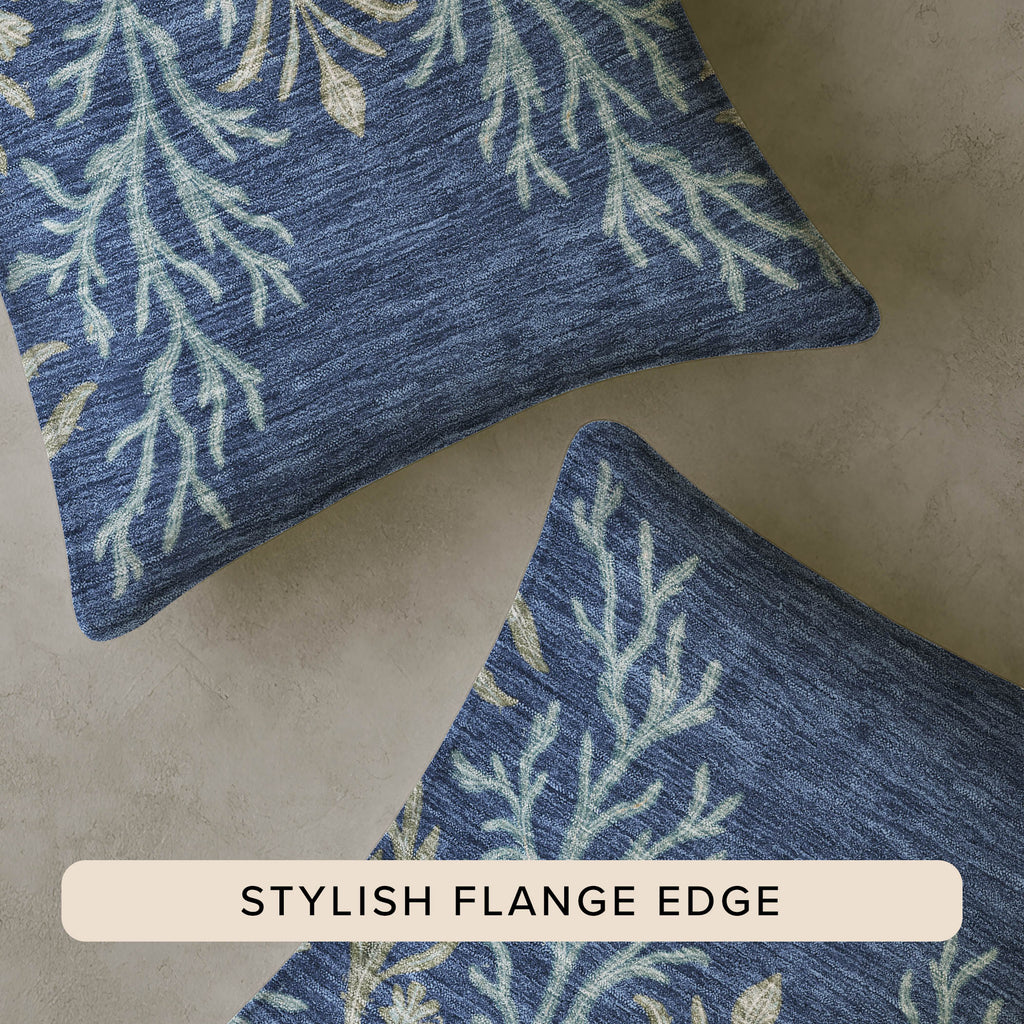 Bluewater BW11 Blue Chenille Decorative Pillow