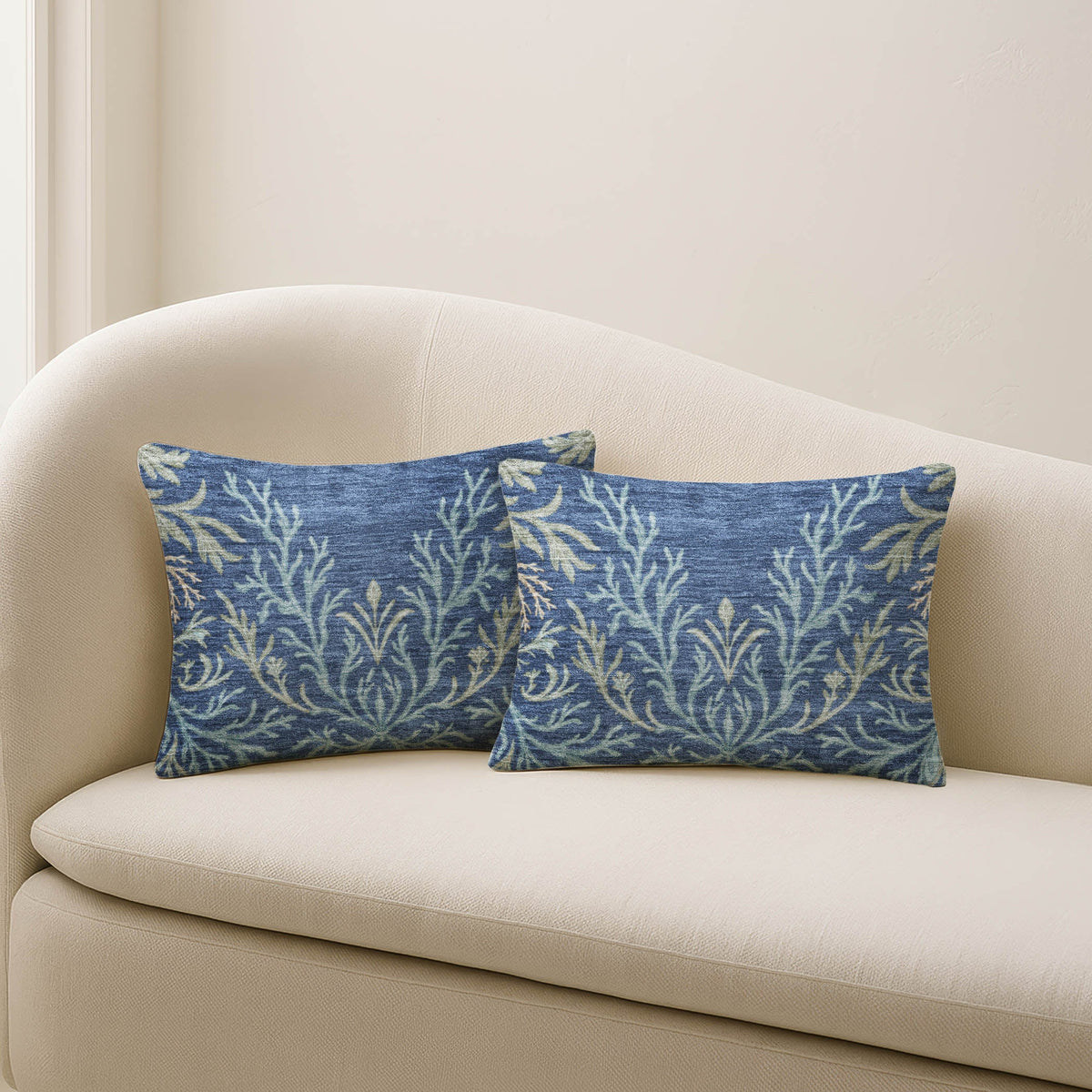 Bluewater BW11 Blue Chenille Decorative Pillow