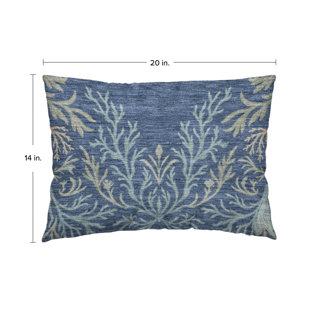 Bluewater BW11 Blue Chenille Decorative Pillow