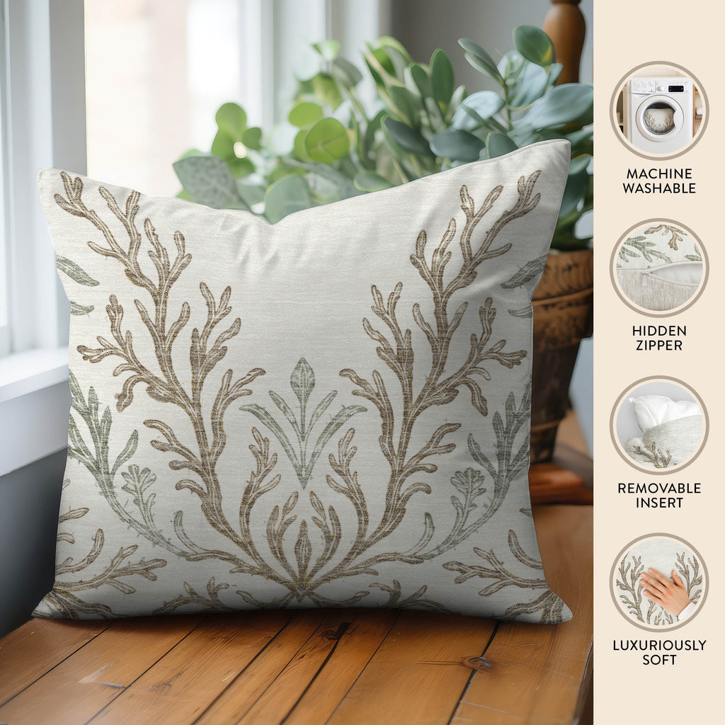 Bluewater BW11 Ivory Chenille Decorative Pillow