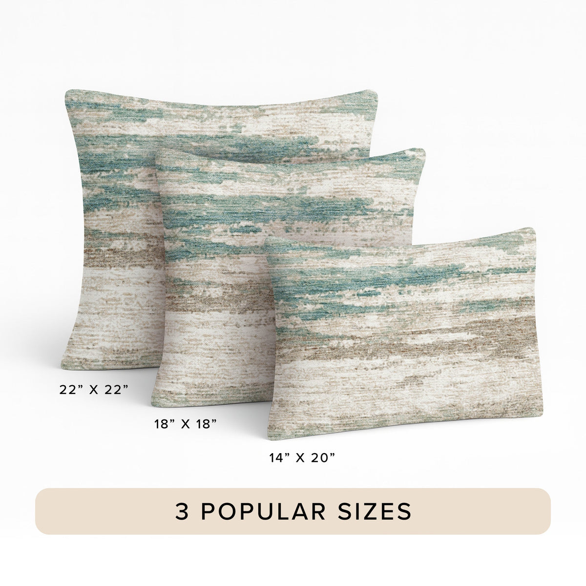 Bluewater BW12 Teal Chenille Decorative Pillow
