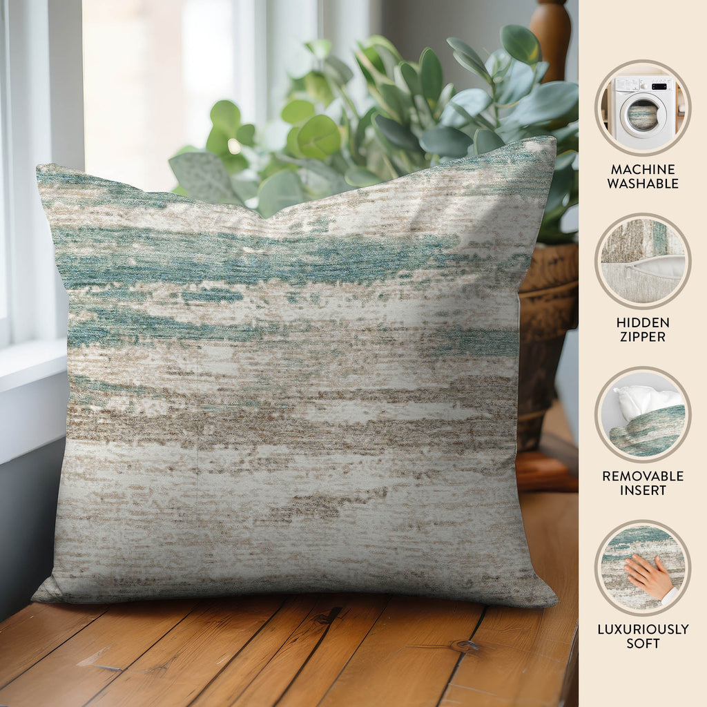 Bluewater BW12 Teal Chenille Decorative Pillow