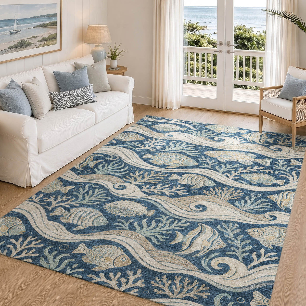 Bluewater BW13 Blue Rug
