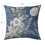 Bluewater BW1 Blue Chenille Decorative Pillow