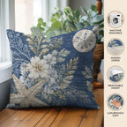 Bluewater BW1 Blue Chenille Decorative Pillow