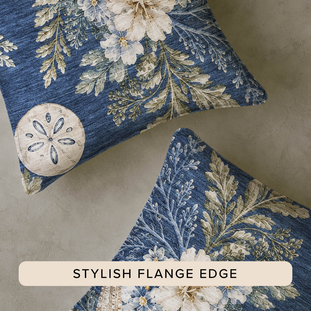Bluewater BW1 Blue Chenille Decorative Pillow