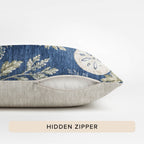 Bluewater BW1 Blue Chenille Decorative Pillow
