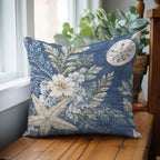 Bluewater BW1 Blue Chenille Decorative Pillow