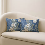 Bluewater BW1 Blue Chenille Decorative Pillow