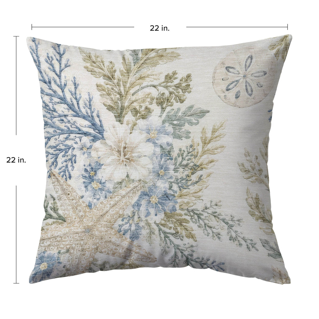 Bluewater BW1 Ivory Chenille Decorative Pillow