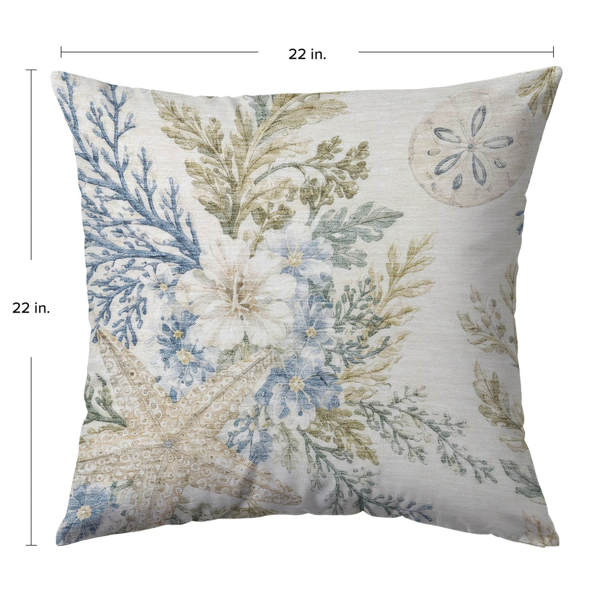 Bluewater BW1 Ivory Chenille Decorative Pillow