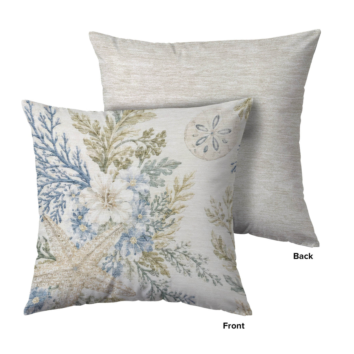 Bluewater BW1 Ivory Chenille Decorative Pillow