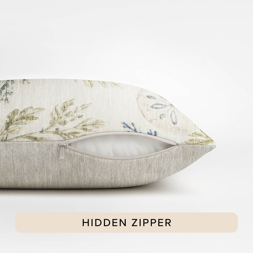 Bluewater BW1 Ivory Chenille Decorative Pillow