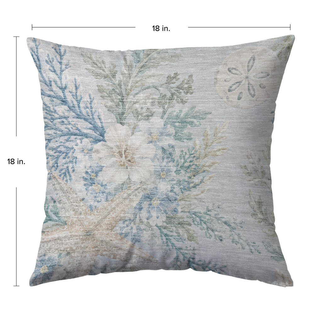 Bluewater BW1 Silver Chenille Decorative Pillow