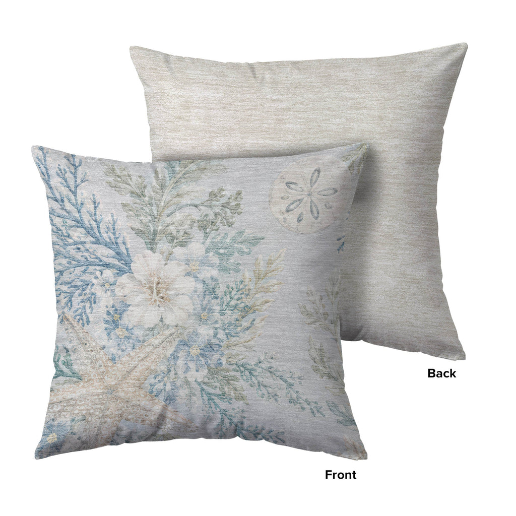Bluewater BW1 Silver Chenille Decorative Pillow