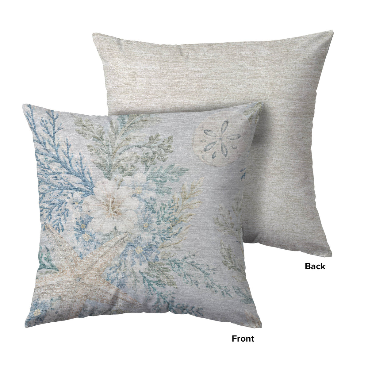 Bluewater BW1 Silver Chenille Decorative Pillow