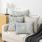 Bluewater BW1 Silver Chenille Decorative Pillow