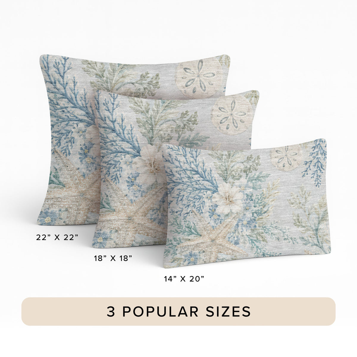 Bluewater BW1 Silver Chenille Decorative Pillow