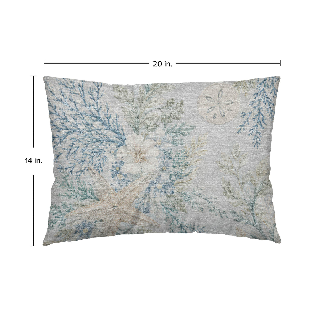 Bluewater BW1 Silver Chenille Decorative Pillow