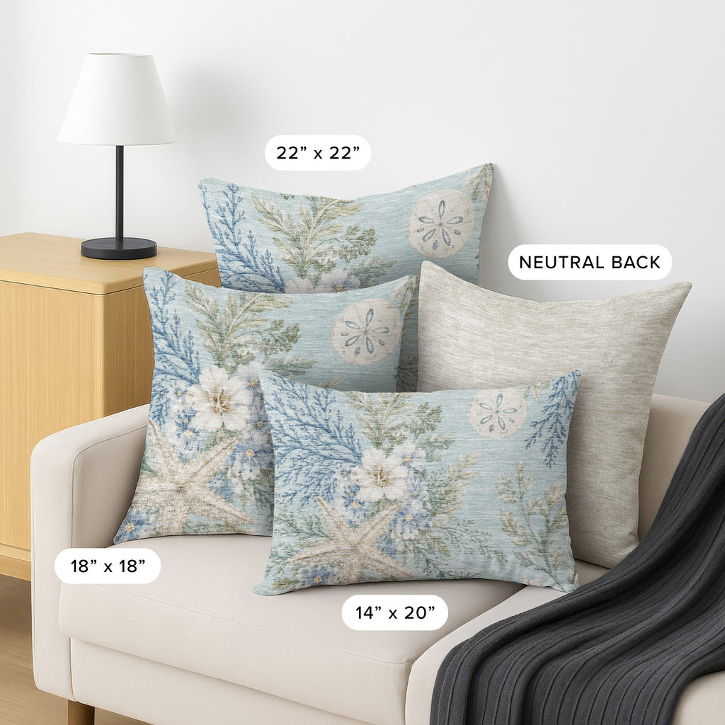 Bluewater BW1 Sky Chenille Decorative Pillow