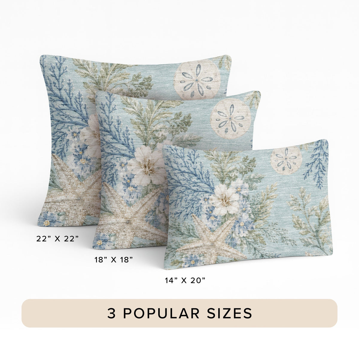 Bluewater BW1 Sky Chenille Decorative Pillow
