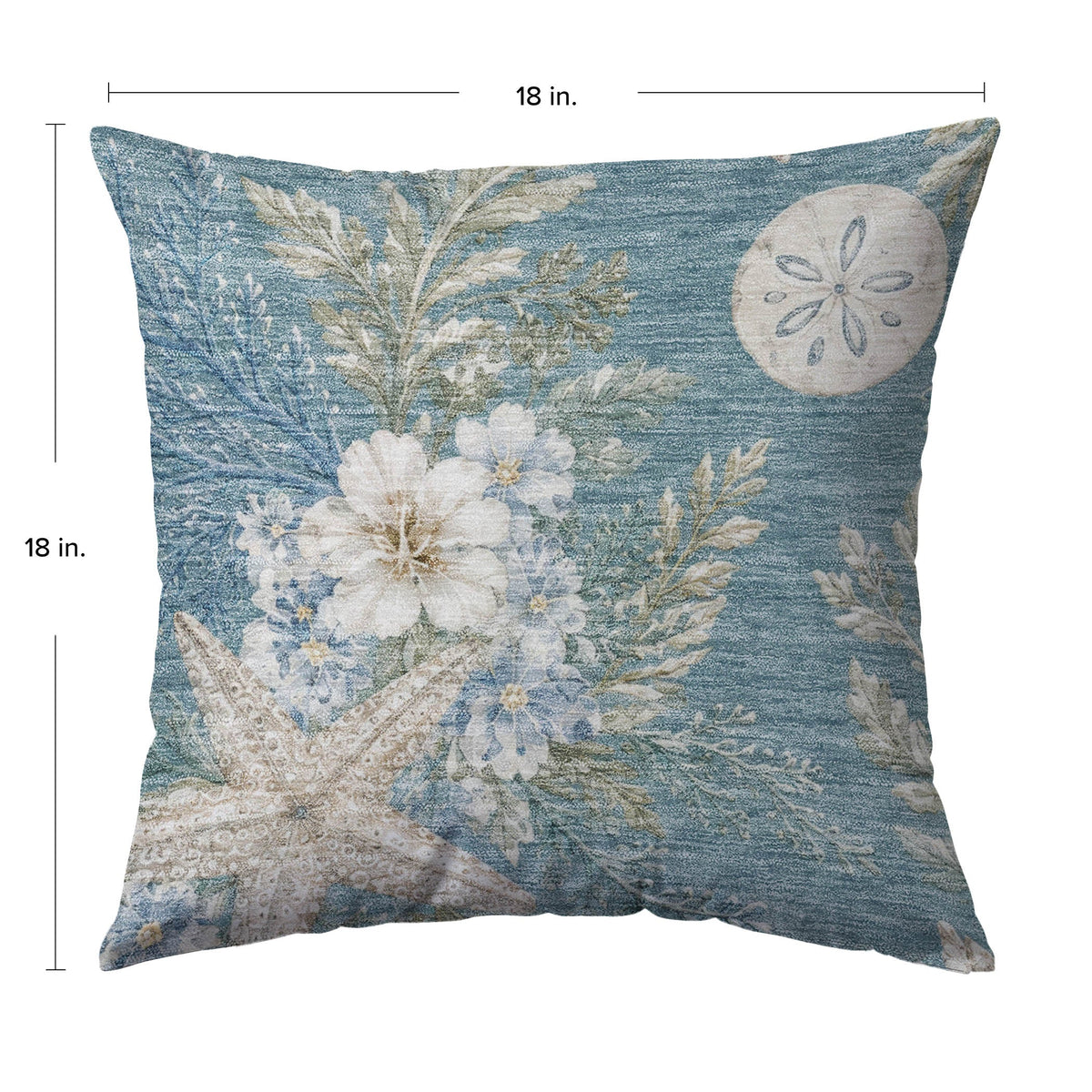 Bluewater BW1 Teal Chenille Decorative Pillow