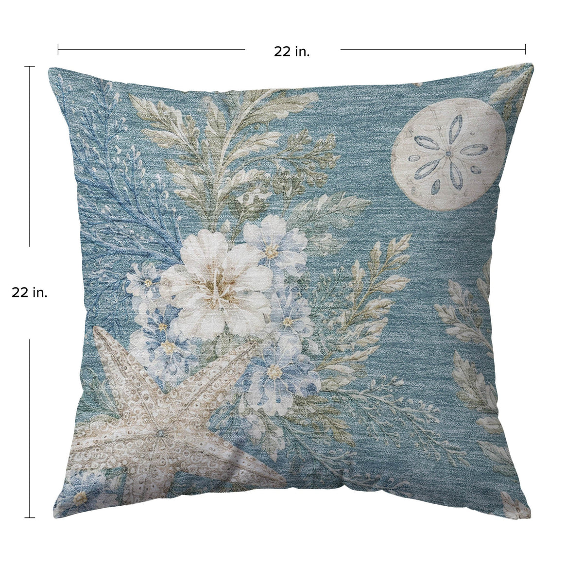 Bluewater BW1 Teal Chenille Decorative Pillow