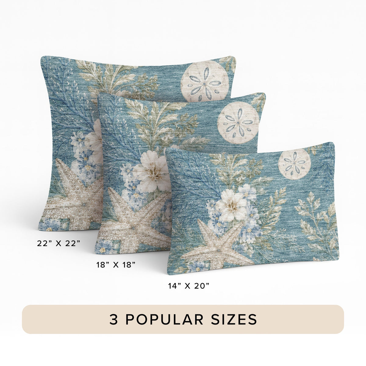 Bluewater BW1 Teal Chenille Decorative Pillow