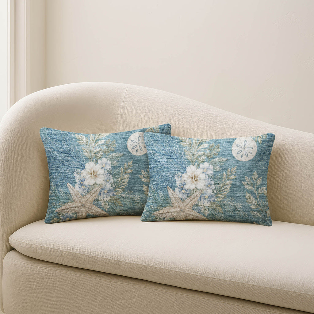 Bluewater BW1 Teal Chenille Decorative Pillow