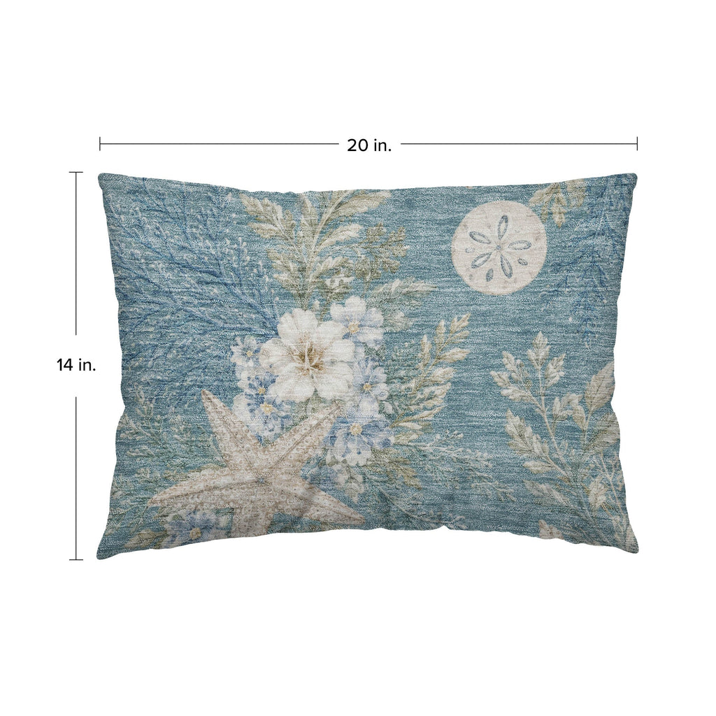 Bluewater BW1 Teal Chenille Decorative Pillow