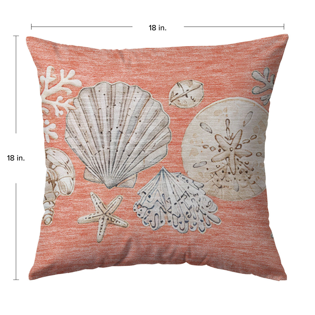 Bluewater BW2 Coral Chenille Decorative Pillow
