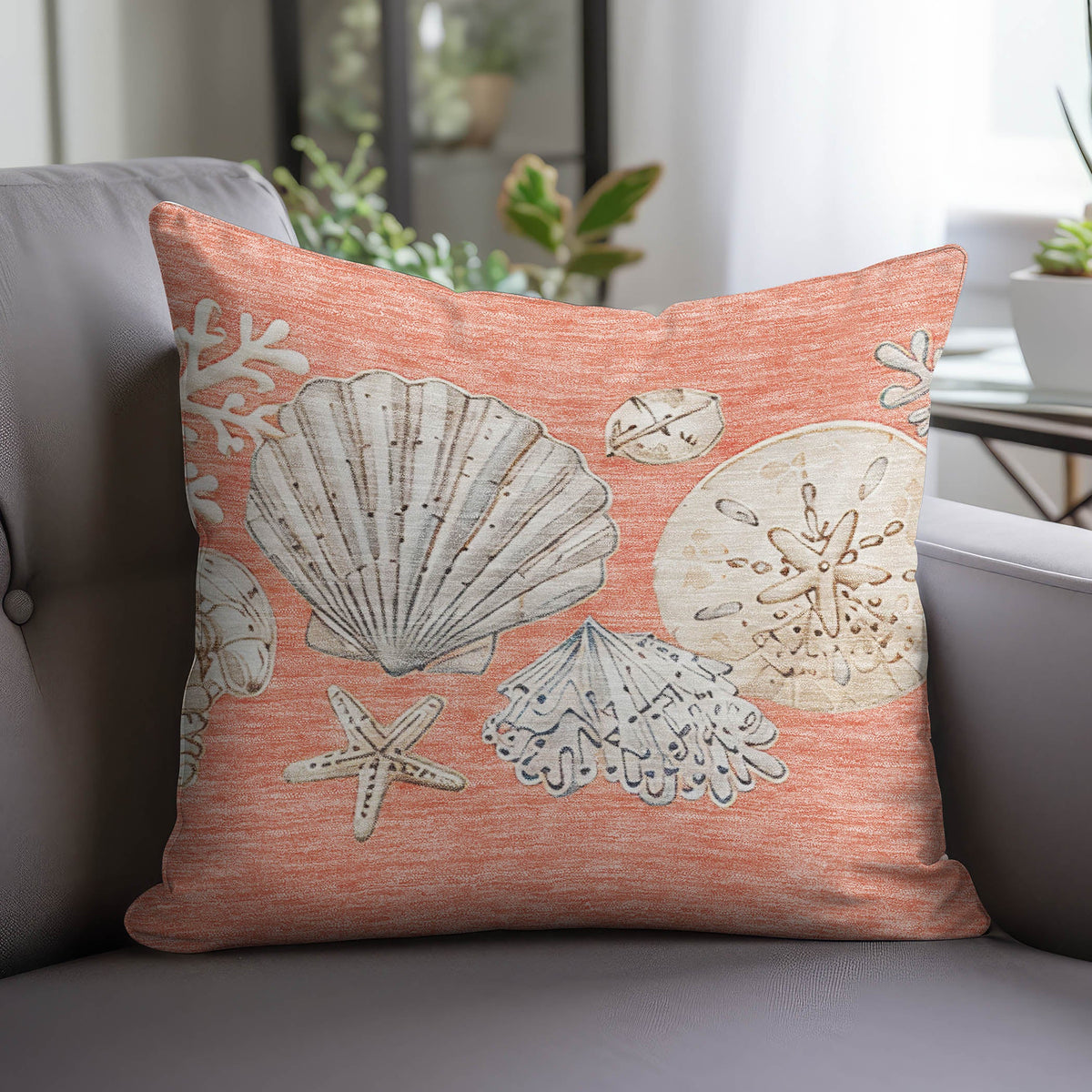 Bluewater BW2 Coral Chenille Decorative Pillow