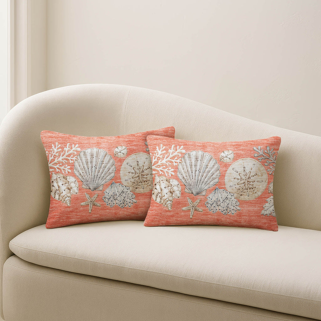 Bluewater BW2 Coral Chenille Decorative Pillow