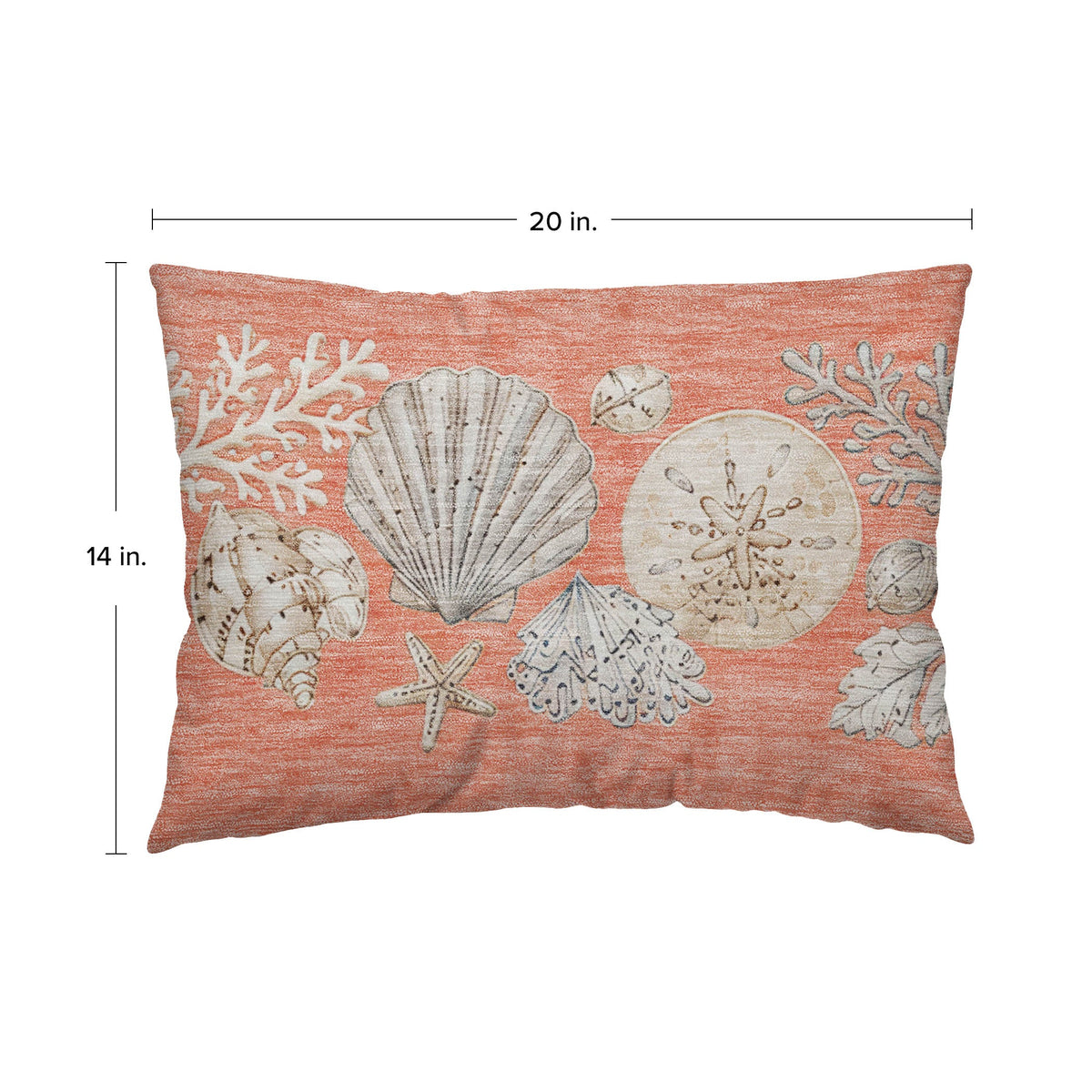 Bluewater BW2 Coral Chenille Decorative Pillow